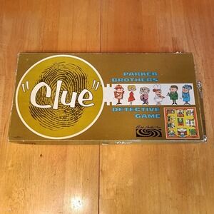 Clue 1963 Parker‎ Brothers Board Game  Vintage Complete